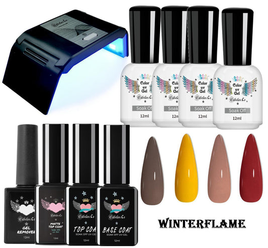 Gellack Nagel Kit med Uv Lampa