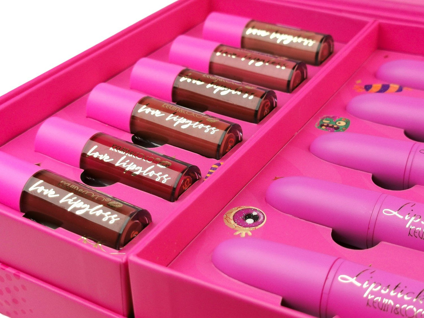 Halloween Smink Makeup Set Ögonskugga Läppstift och Läppglans