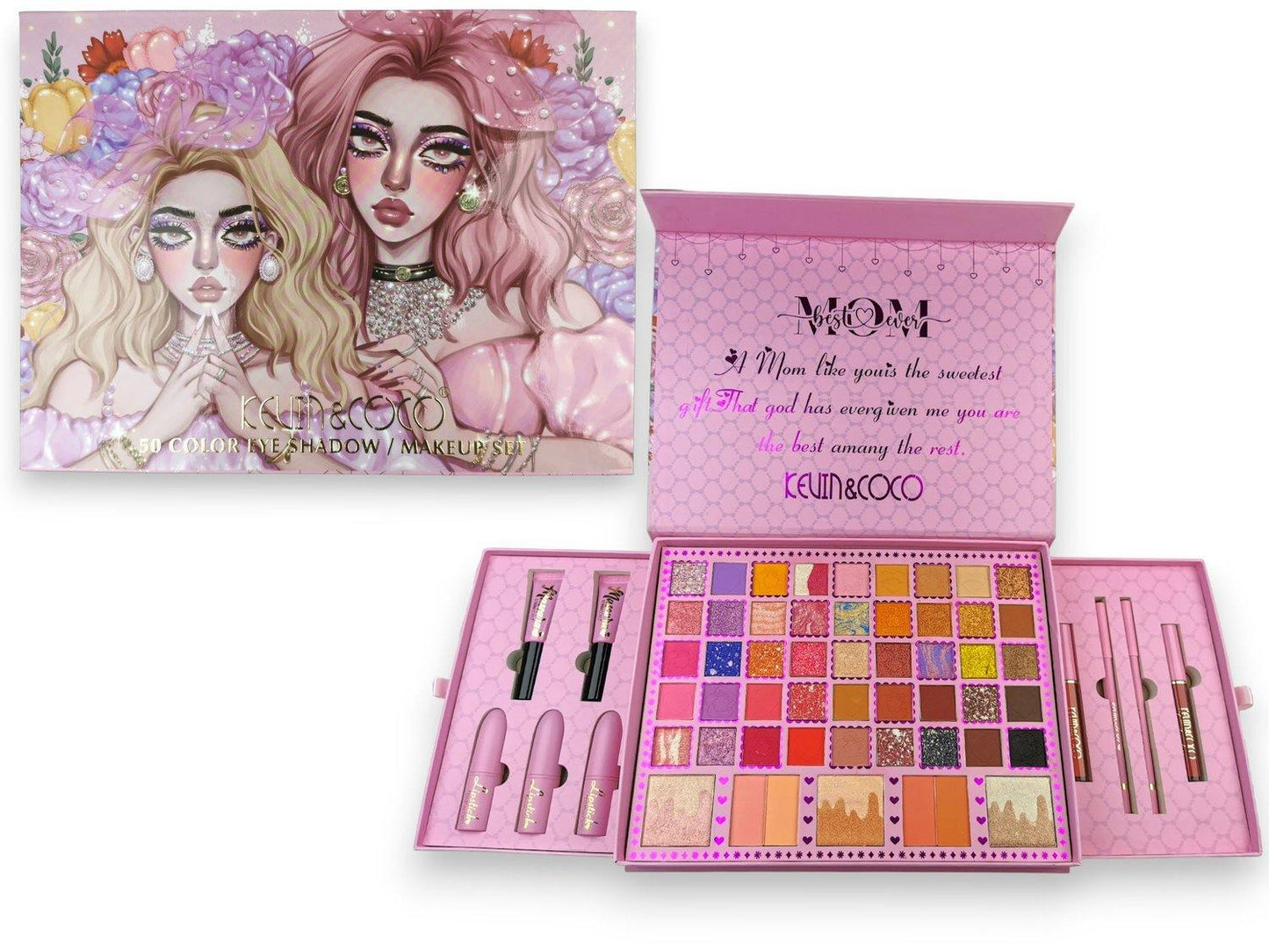 Sminkset - 50 Färger Ögonskuggspalett Set - SugarPepper.se