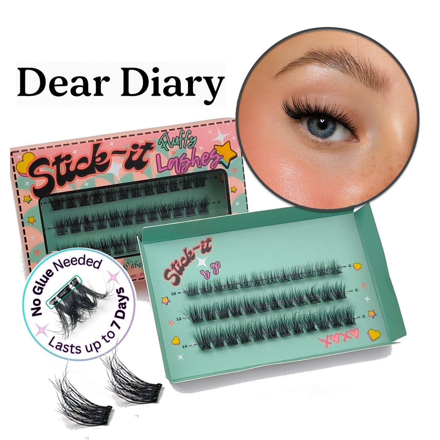 wispie lösögonfransar – Stick-it Lashes med fjäderlik effekt för en mjuk och naturlig look, appliceras utan lim och håller upp till 7 dagar