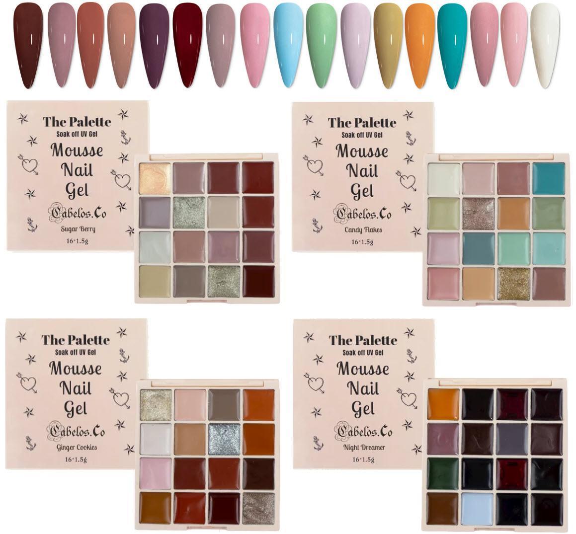 Gel Nagellack Palett – Mousse UV Gellack - SugarPepper.se