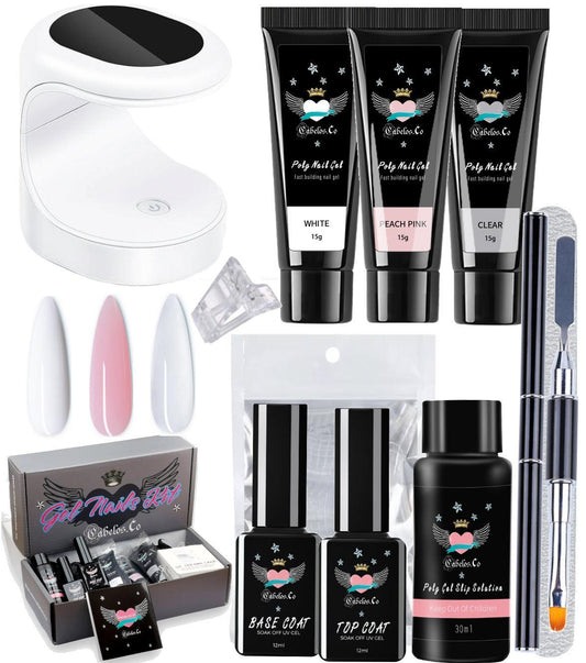 Polygel Nagelkit med Uv Lampa